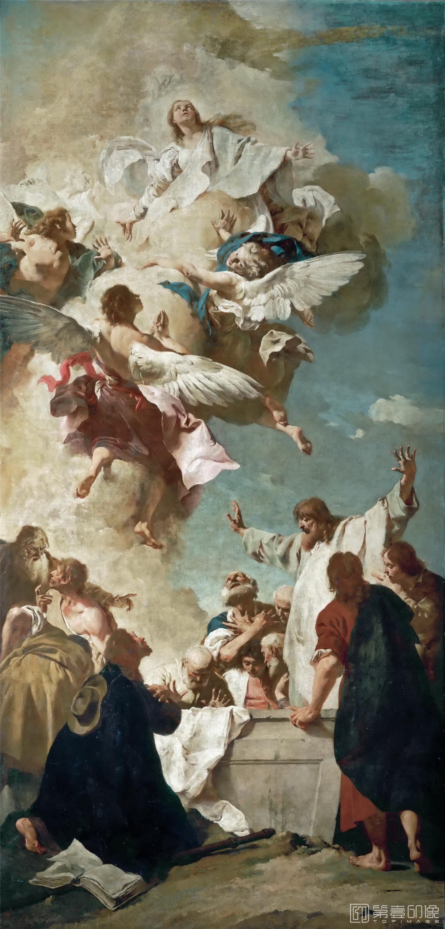 油画-卢浮宫-Giovanni Battista Piazzetta (1682-1754)Assumption of the Virgin-0759